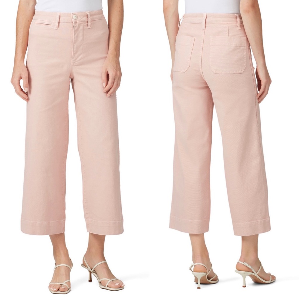 MADEWELL Pink Emmett Wide Leg Crop Pants Sz 32